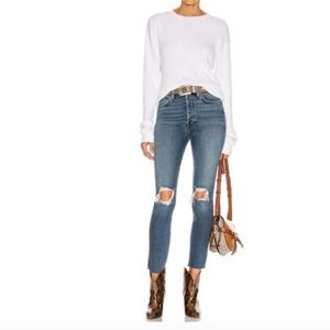 Redone 90s High Rise Ankle Crop Dusk Destroy Size 24